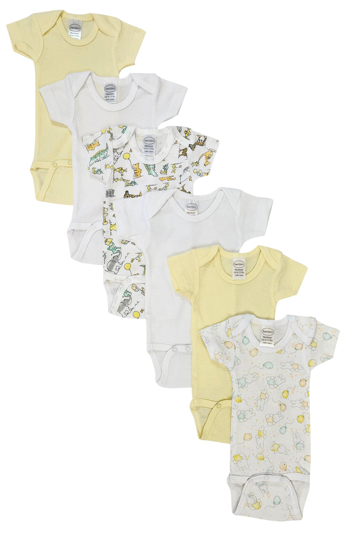 Unisex Baby 6 Pc Bodysuits Nc_0423s - GreatEagleInc