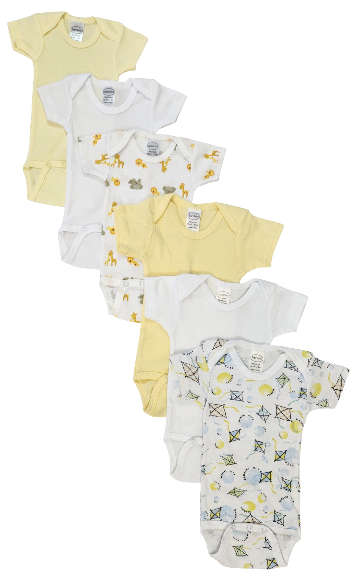 Unisex Baby 6 Pc Bodysuits Nc_0434nb - GreatEagleInc