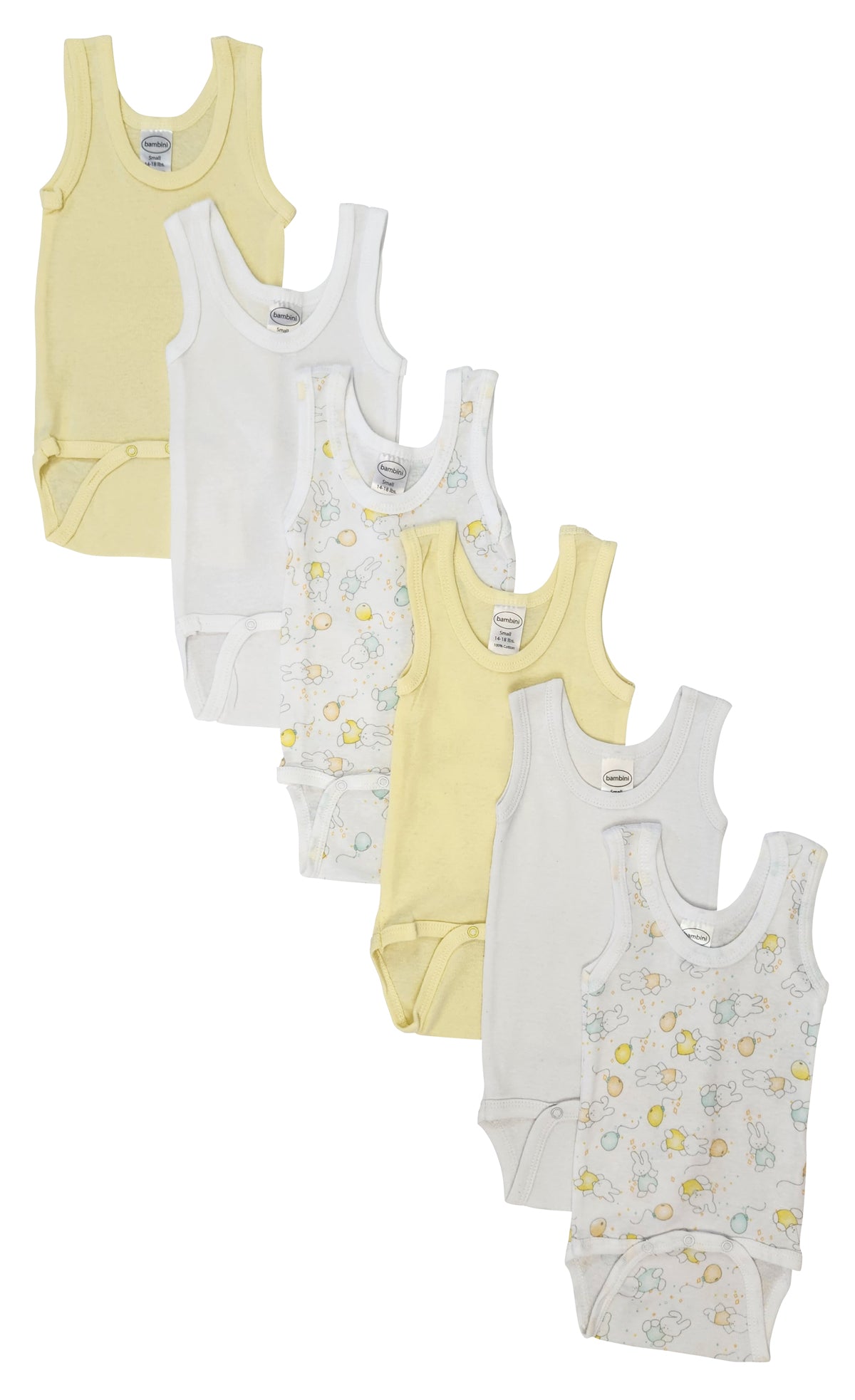 Unisex Baby 6 Pc Onezies And Tank Tops Nc_0520nb - GreatEagleInc