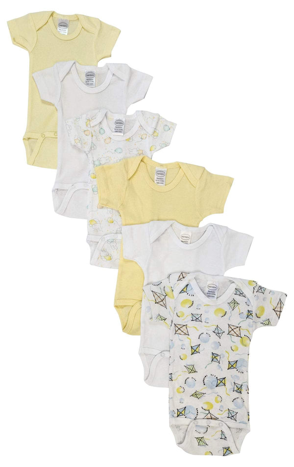 Unisex Baby 6 Pc Bodysuits Nc_0437s - White / Large - Infant Wear