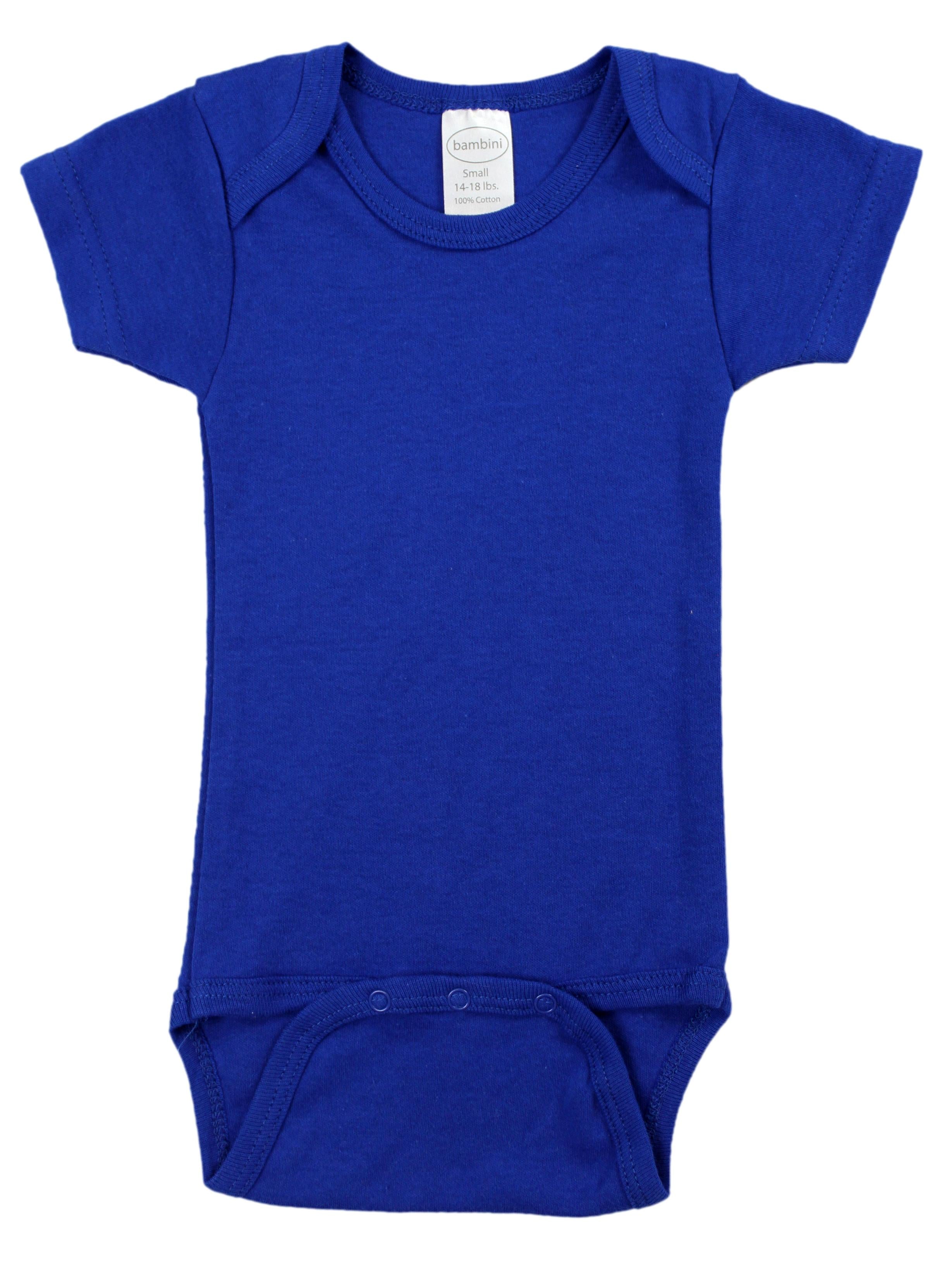 Royal Blue Interlock Short Sleeve Bodysuit Onezies 0010b.blue.nb - GreatEagleInc