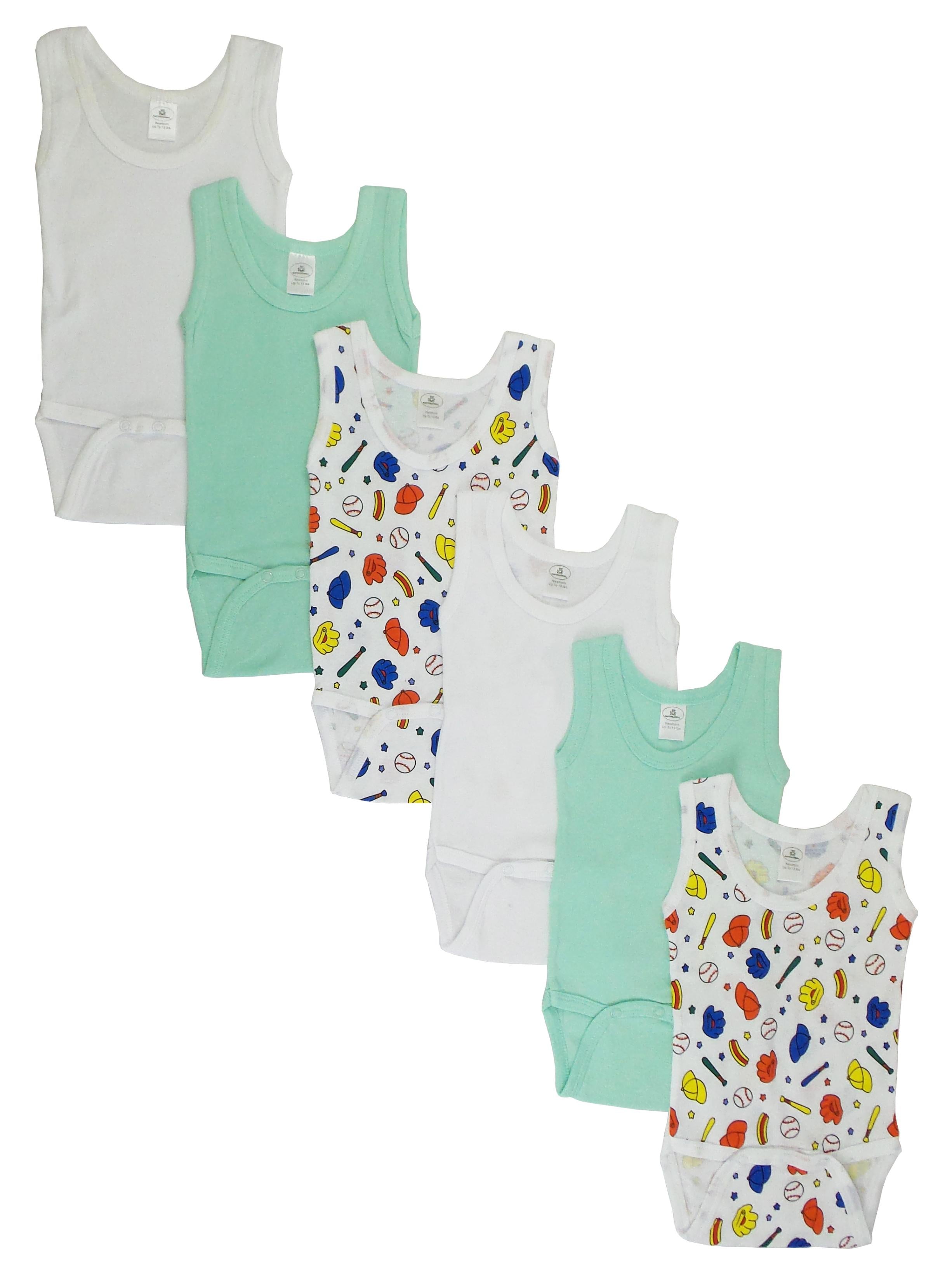 Boys Printed Tank Top 6 Pack Cs_109s-baseball-109s-baseball - GreatEagleInc