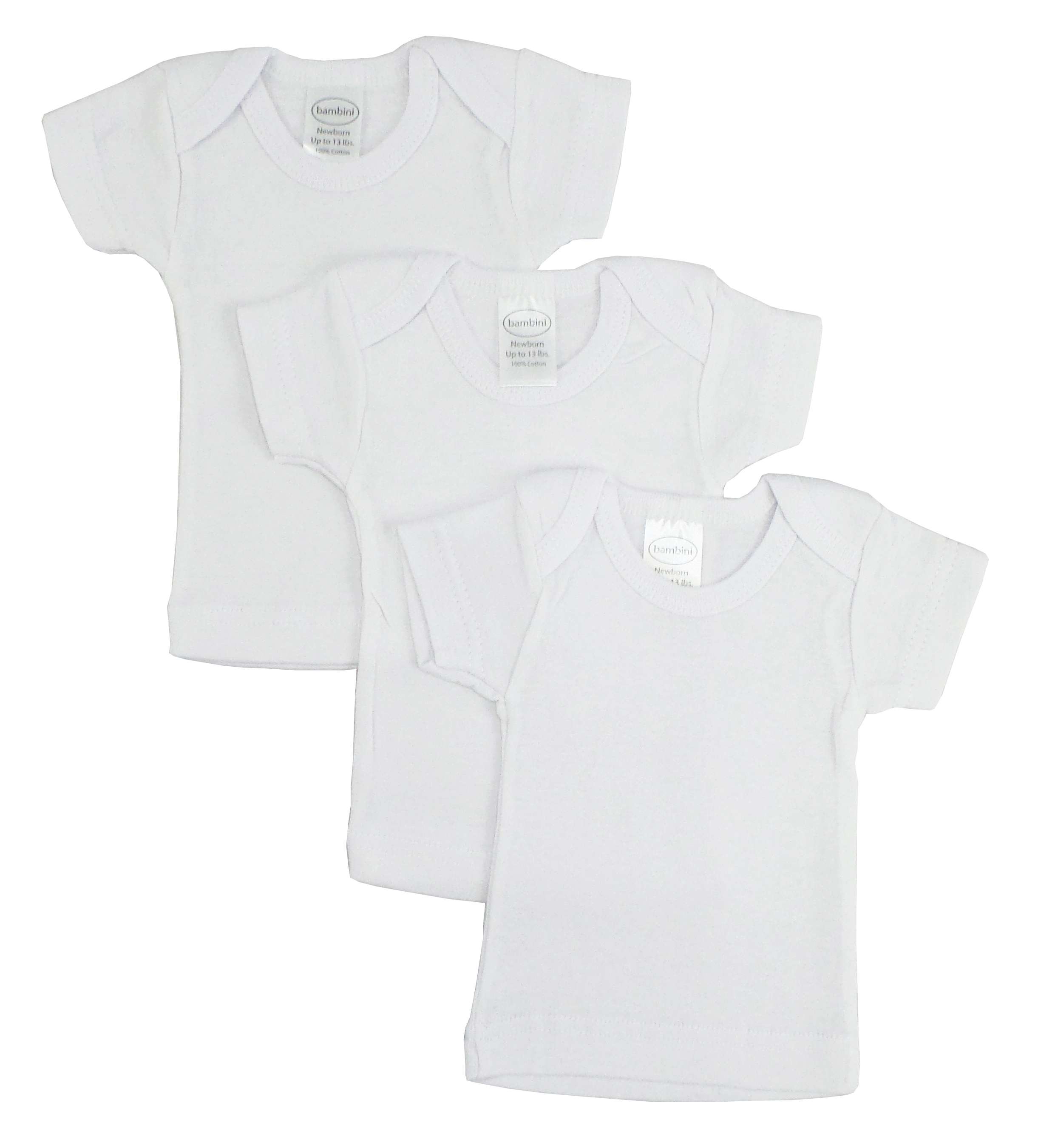 White Short Sleeve Lap Tee 055s - White / Medium - Infant Wear