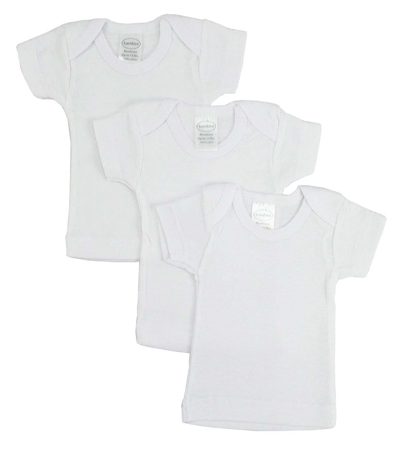 White Short Sleeve Lap Tee 055s - White / Medium - Infant Wear