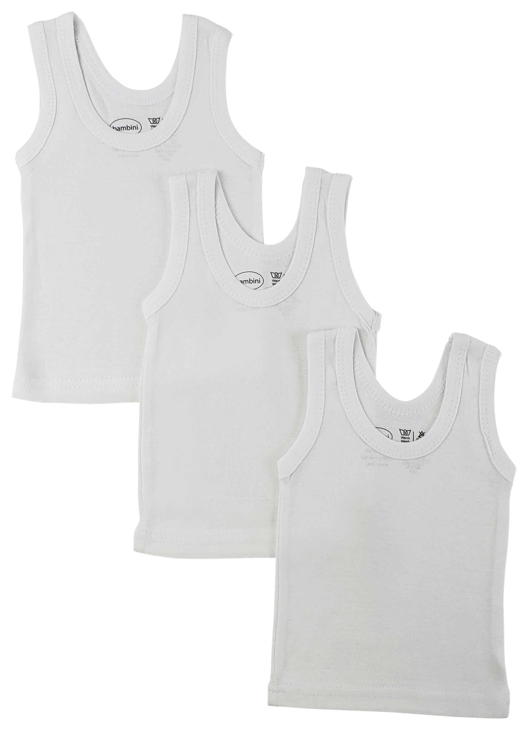 White Tank Top 3 Pack 034s - GreatEagleInc