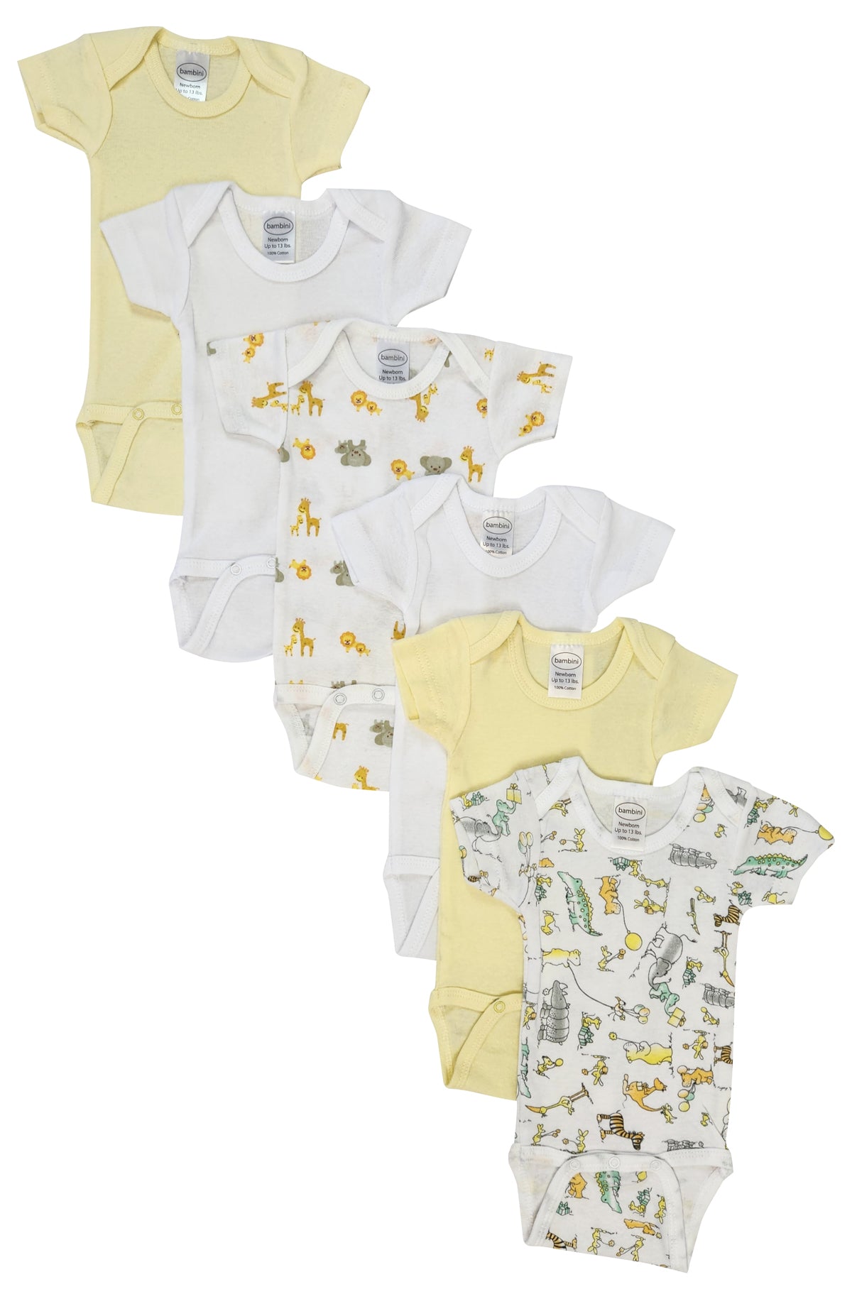 Unisex Baby 6 Pc Bodysuits Nc_0430s - GreatEagleInc