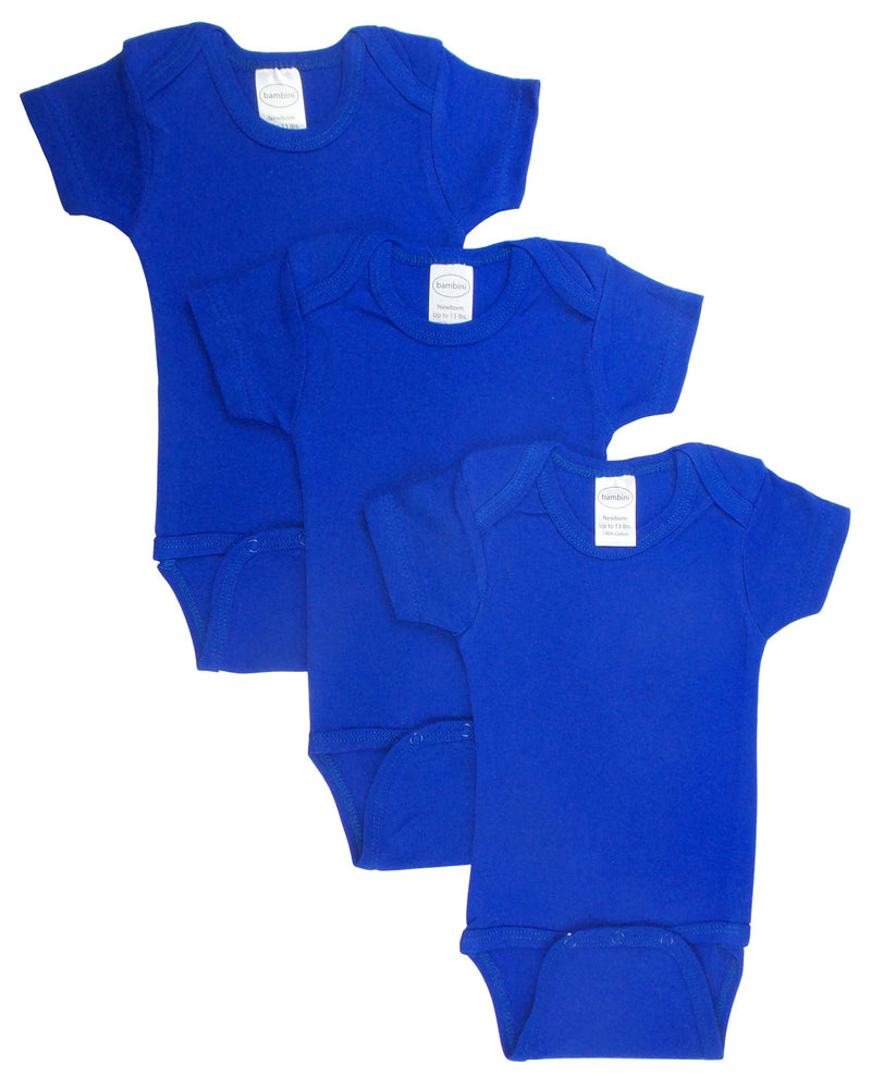 Blue Bodysuit Onezies (pack Of 3) Ls_0162 - GreatEagleInc