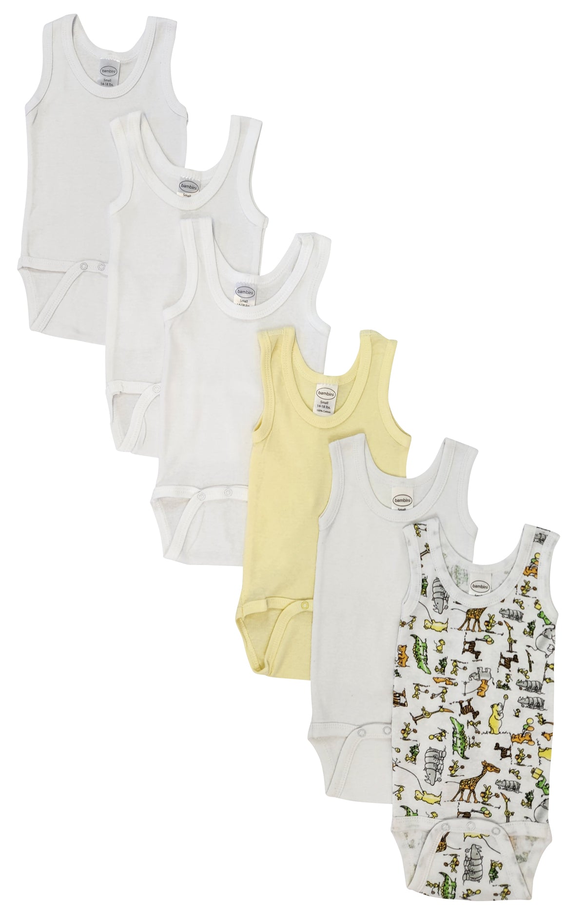 Unisex Baby 6 Pc Onezies And Tank Tops Nc_0497nb - GreatEagleInc
