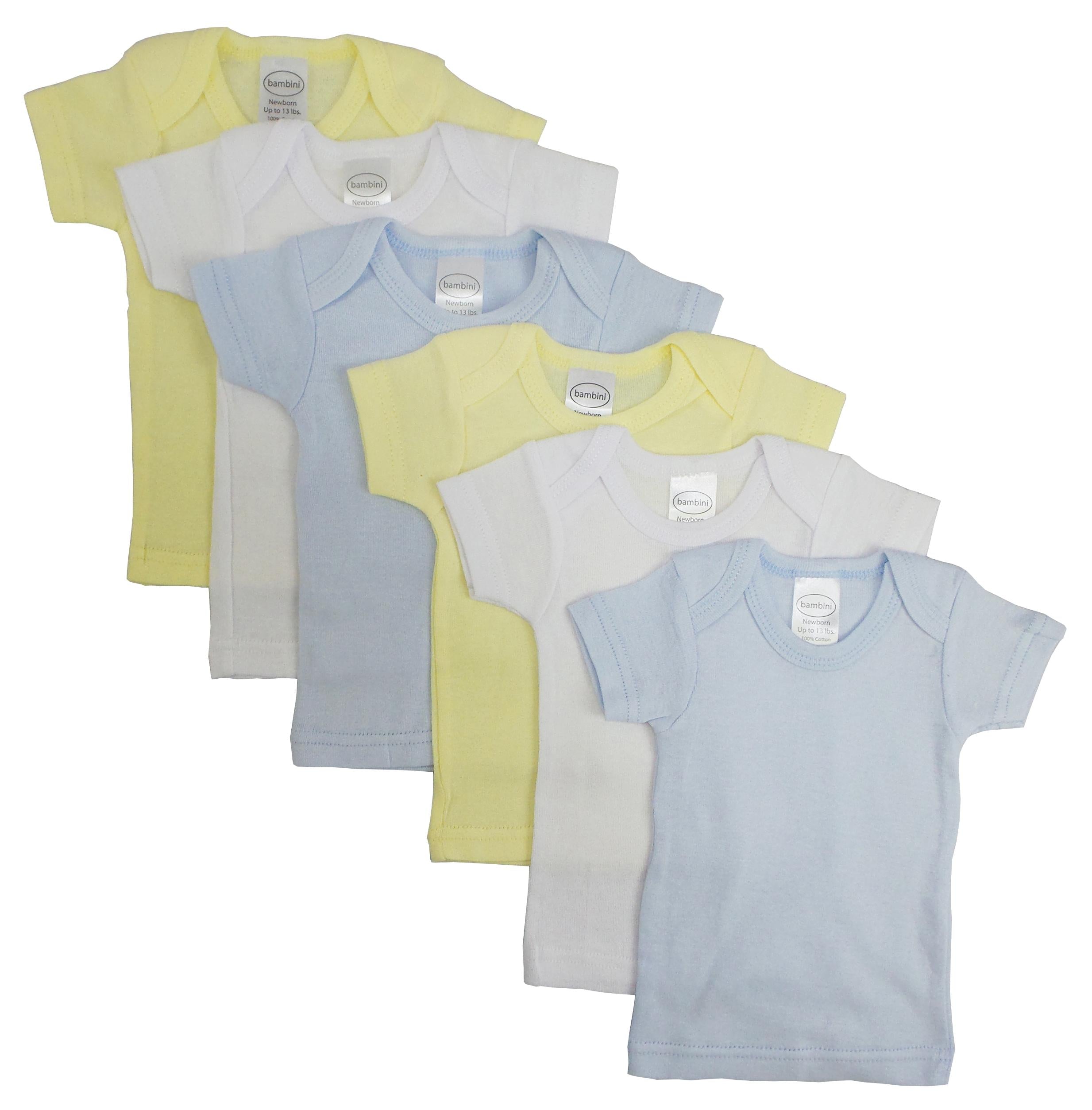 Boys Pastel Variety Short Sleeve Lap T-shirts 6 Pack Cs_056s_056s - GreatEagleInc