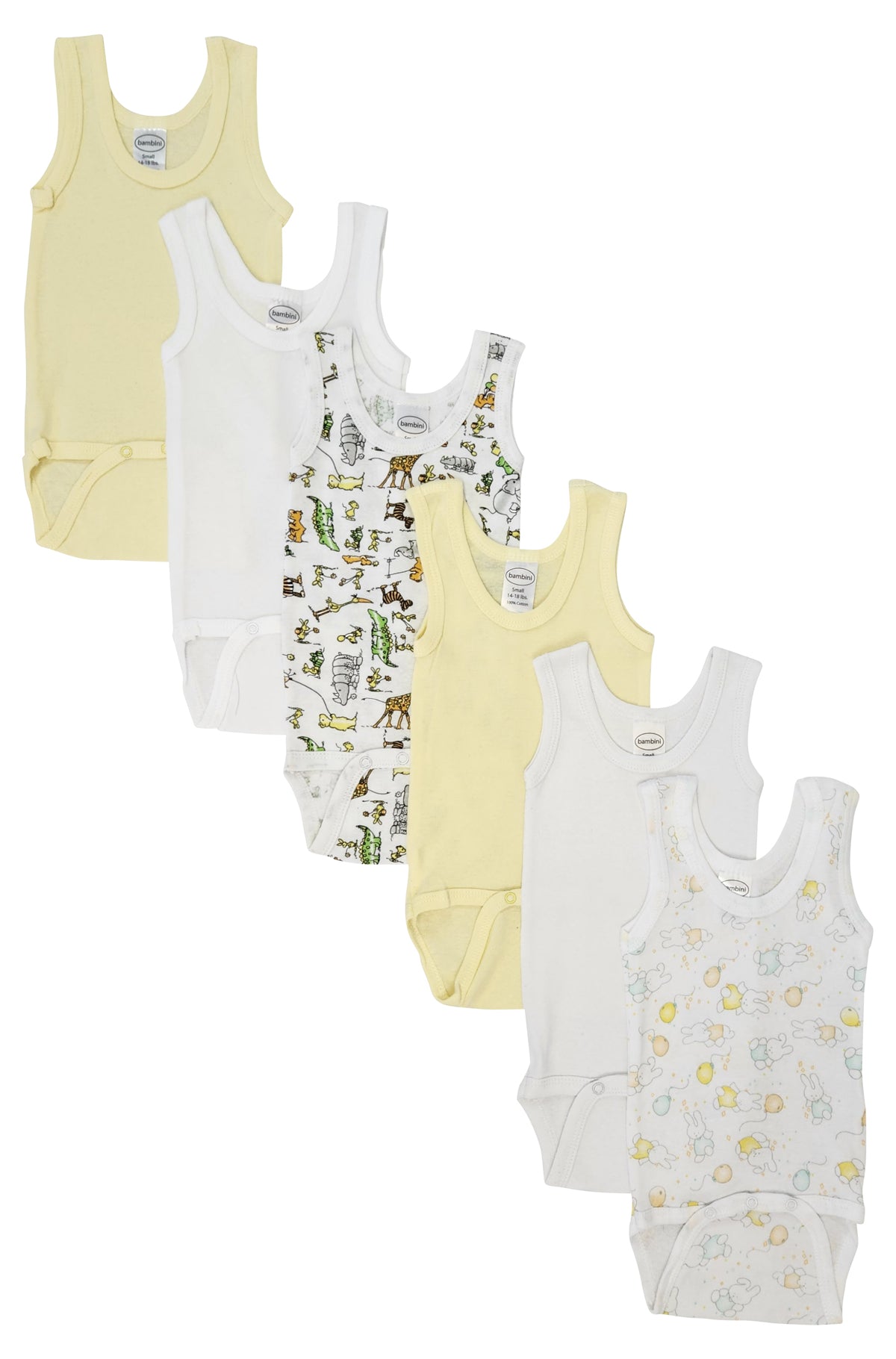 Unisex Baby 6 Pc Onezies And Tank Tops Nc_0501l - GreatEagleInc