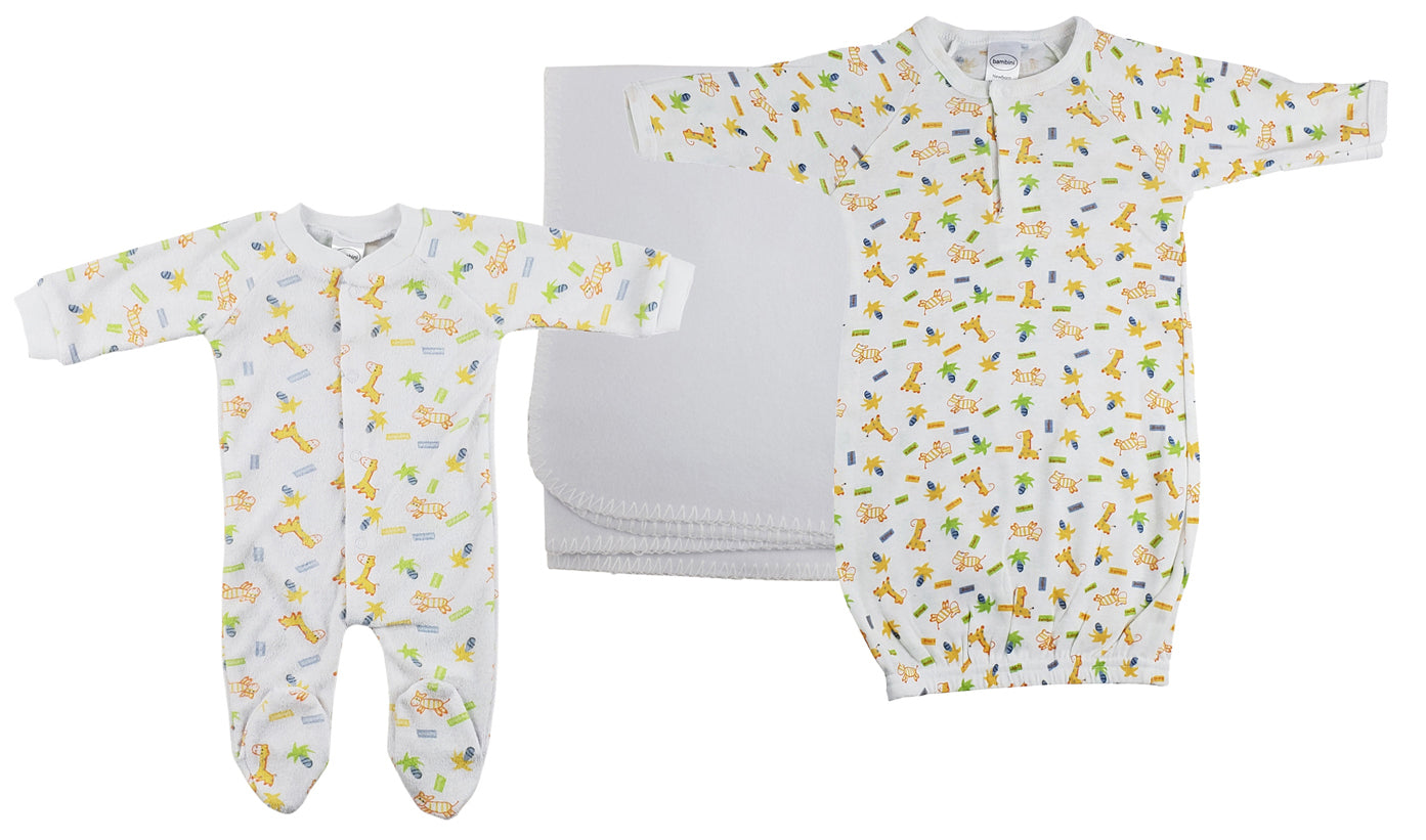 Unisex Newborn Baby 3 Pc  Sets Nc_0966m - GreatEagleInc
