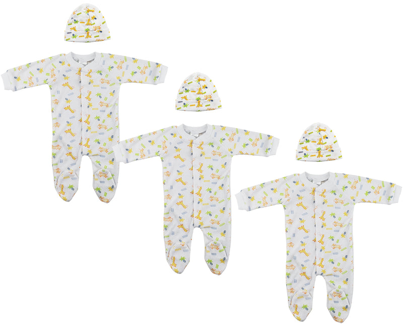 Unisex Closed-toe Sleep & Play With Caps (pack Of 6 ) Nc_0707s - GreatEagleInc