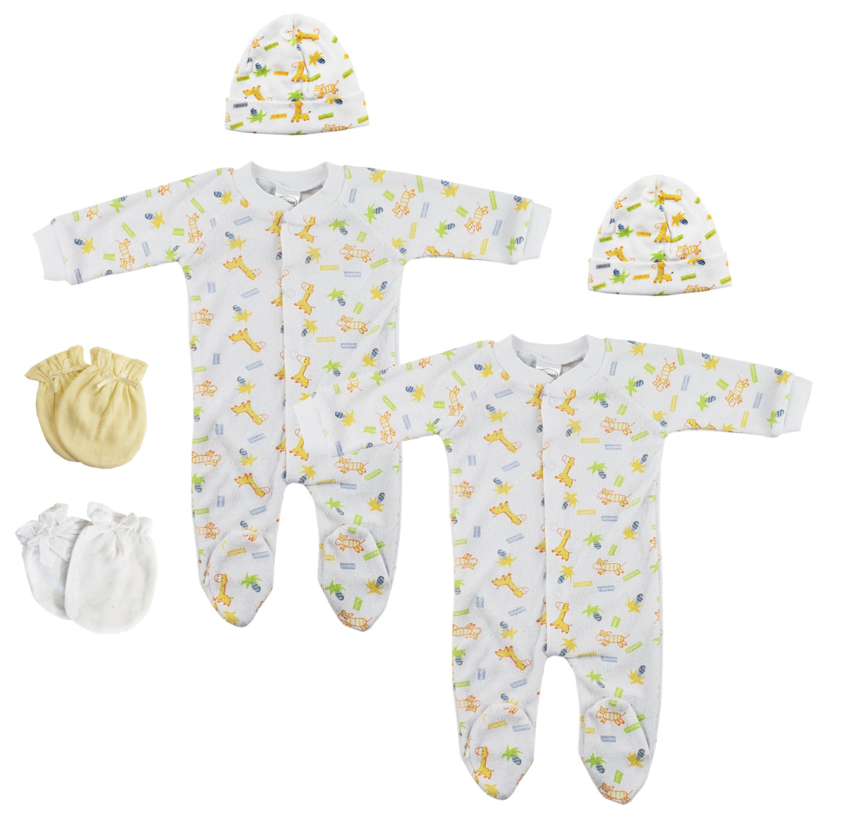 Unisex Closed-toe Sleep & Play With Caps (pack Of 6 ) Nc_0711l - GreatEagleInc