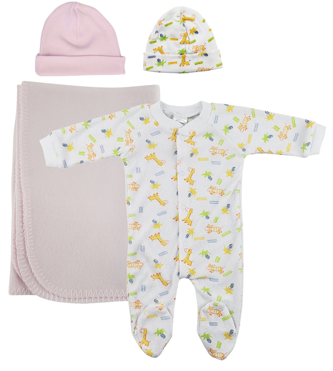 Girls Newborn Baby 4 Pc  Sets Nc_0960m - GreatEagleInc