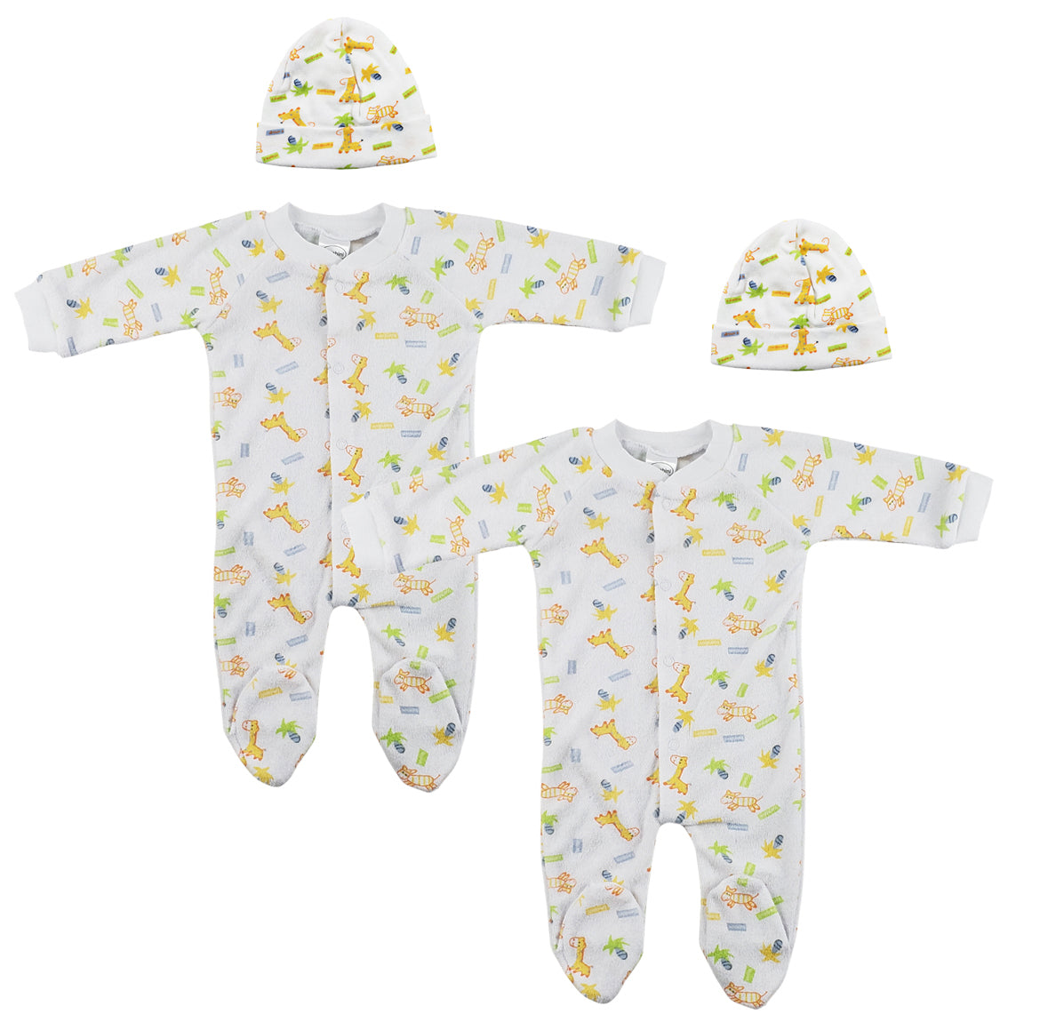 Unisex Closed-toe Sleep & Play With Caps (pack Of 4 ) Nc_0710s - GreatEagleInc