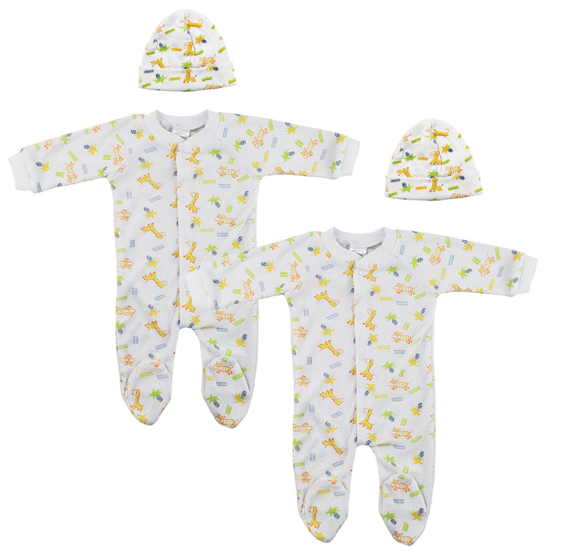 Unisex Closed-toe Sleep & Play With Caps (pack Of 4 ) Nc_0710s - GreatEagleInc