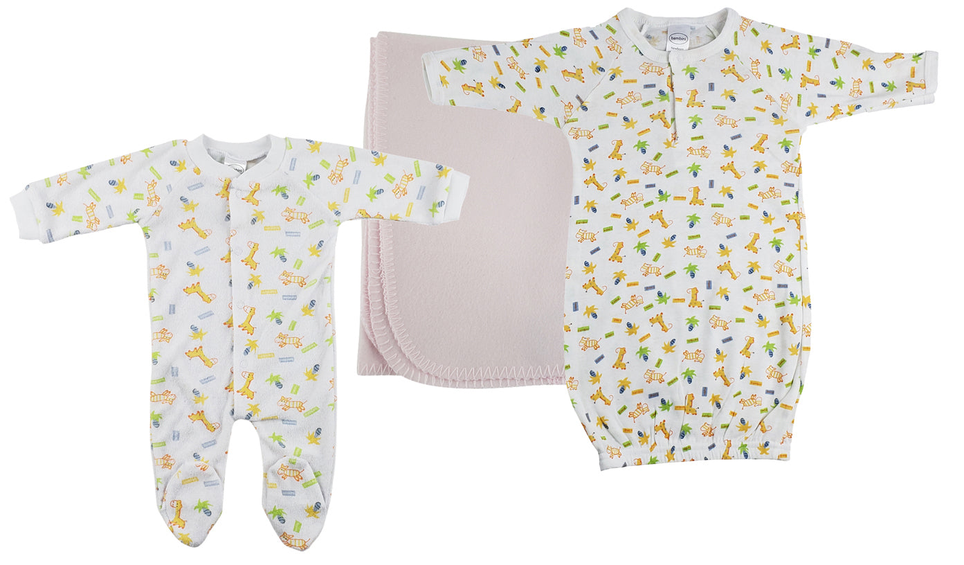 Girls Newborn Baby 3 Pc  Sets Nc_0961l - GreatEagleInc