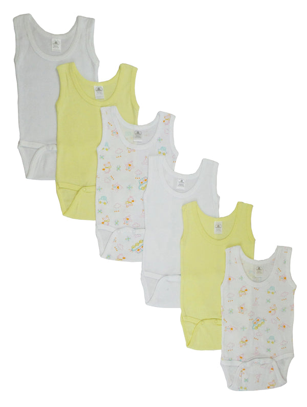 Girls Tank Top Onezies 6 Pack Cs_111as-yellow-cloud_111as-yellow-cloud - GreatEagleInc