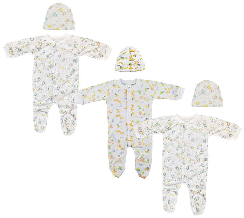 Unisex Closed-toe Sleep & Play With Caps (pack Of 6 ) Nc_0701m - GreatEagleInc