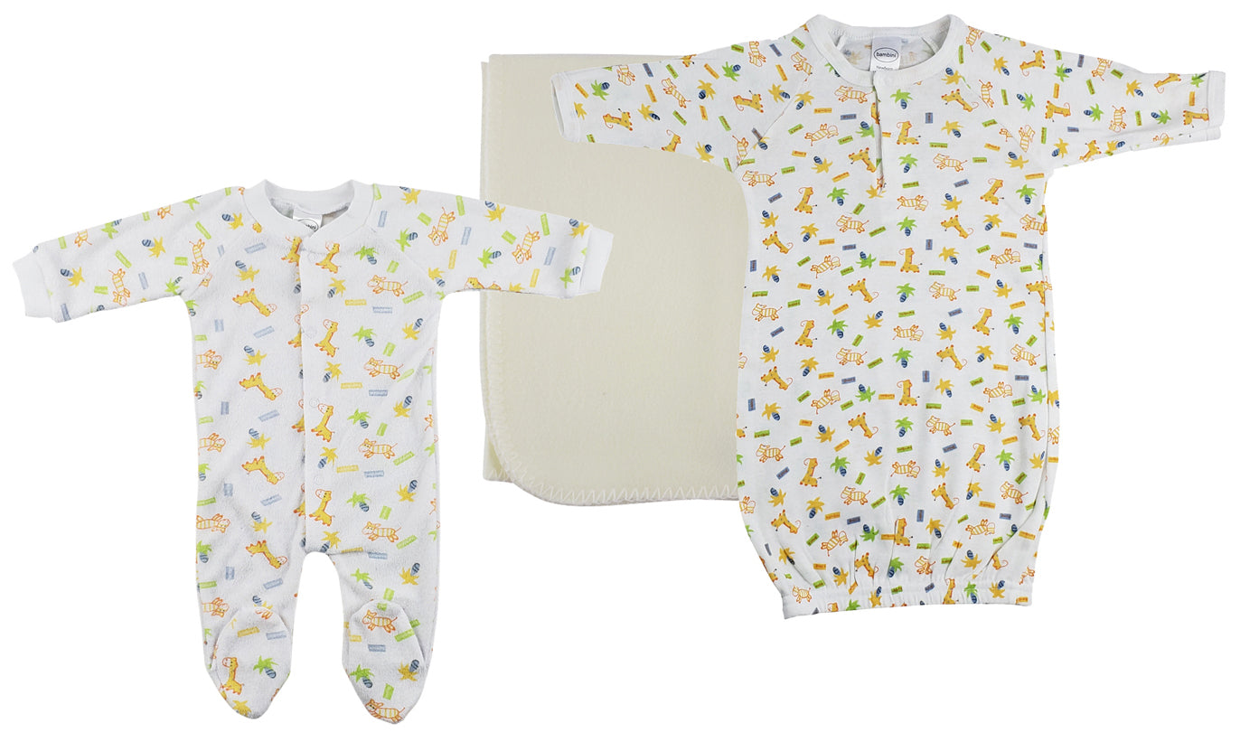 Unisex Newborn Baby 3 Pc  Sets Nc_0974l - GreatEagleInc