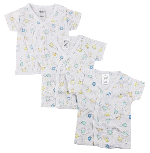 Infant Side Snap Short Sleeve Shirt - 3 Pack Nc_0204n - GreatEagleInc
