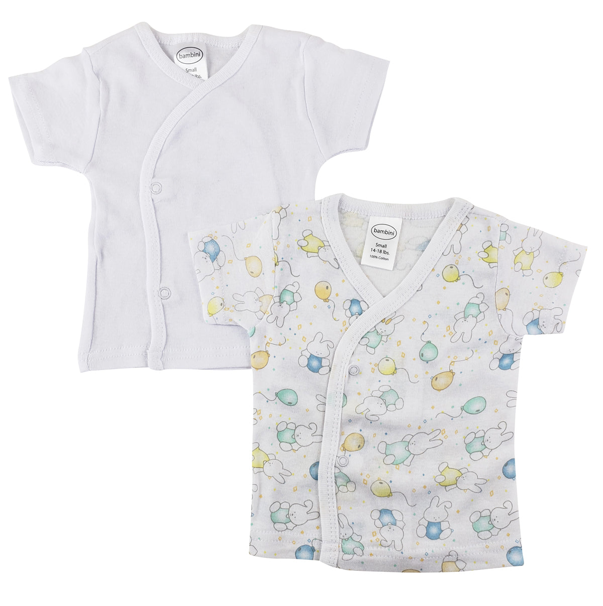 Infant Side Snap Short Sleeve Shirt - 2 Pack Nc_0200s - GreatEagleInc
