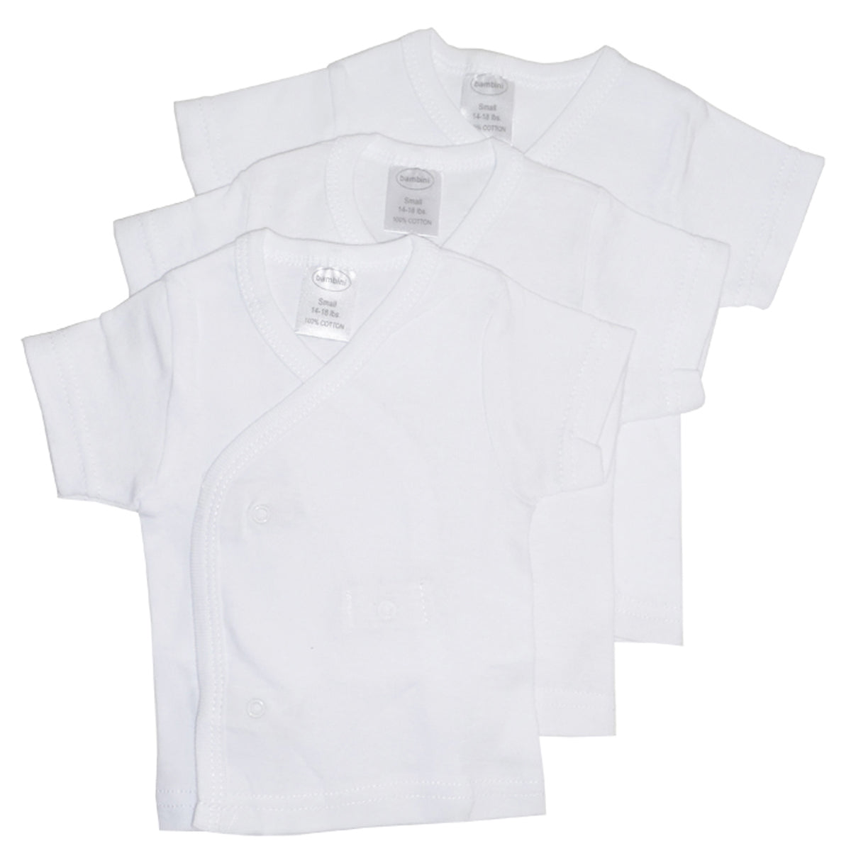 White Side Snap Short Sleeve Shirt - 3 Pack 075nb - GreatEagleInc