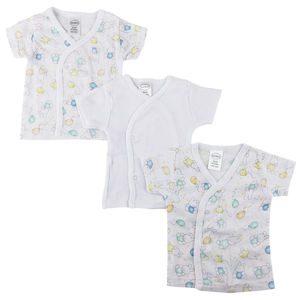Infant Side Snap Short Sleeve Shirt - 3 Pack Nc_0201s - GreatEagleInc