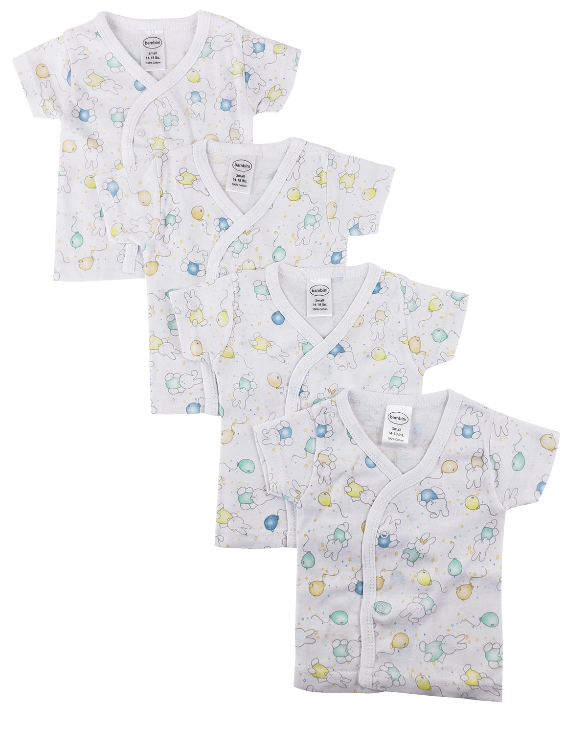 Infant Side Snap Short Sleeve Shirt - 4 Pack Nc_0205s - GreatEagleInc