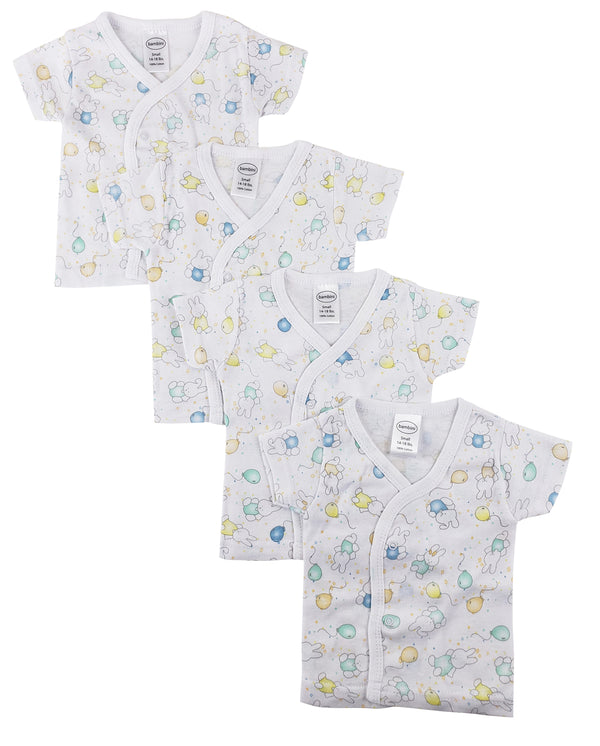 Infant Side Snap Short Sleeve Shirt - 4 Pack Nc_0205s - GreatEagleInc