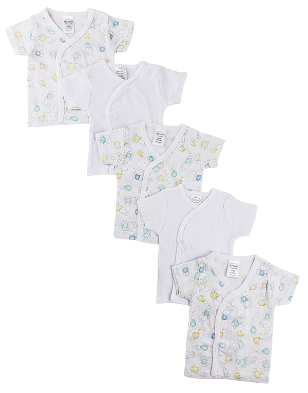 Infant Side Snap Short Sleeve Shirt - 5 Pack Nc_0203n - GreatEagleInc