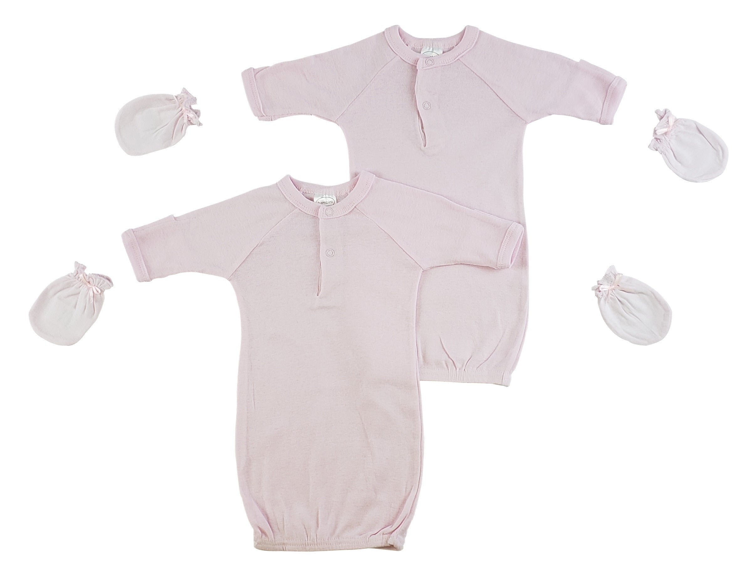 Preemie Girls Gowns And Mittens Cs_0075 - GreatEagleInc
