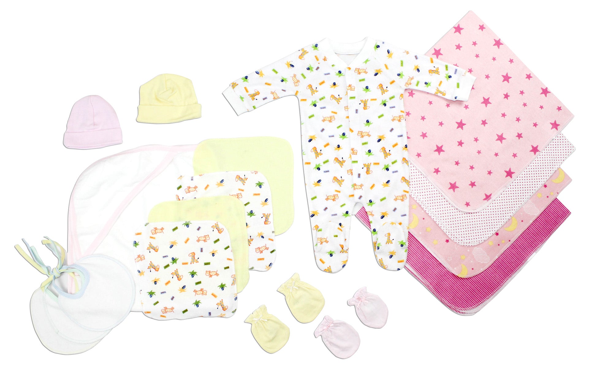 Newborn Baby Girls 17 Pc  Baby Shower Gift Set Ls_0103 - GreatEagleInc