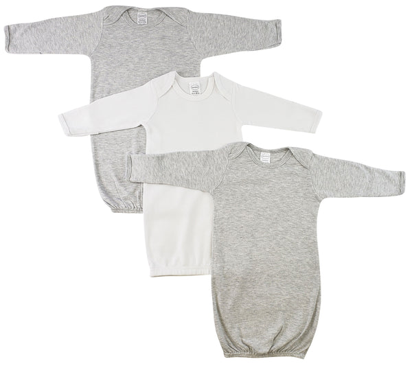 Newborn Baby Girls 3 Pc Gown Set Ls_0684 - Infant Wear
