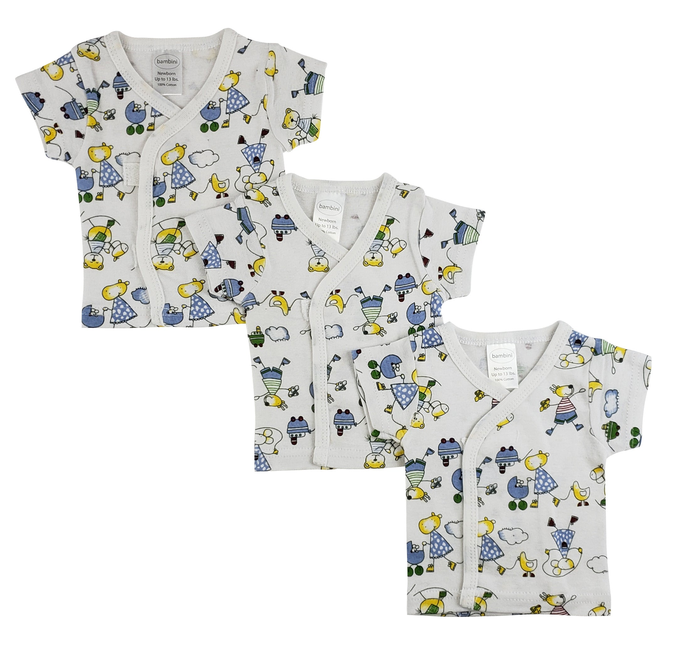 White Side Snap Short Sleeve Shirt - 3 Pack Cs_0204 - GreatEagleInc