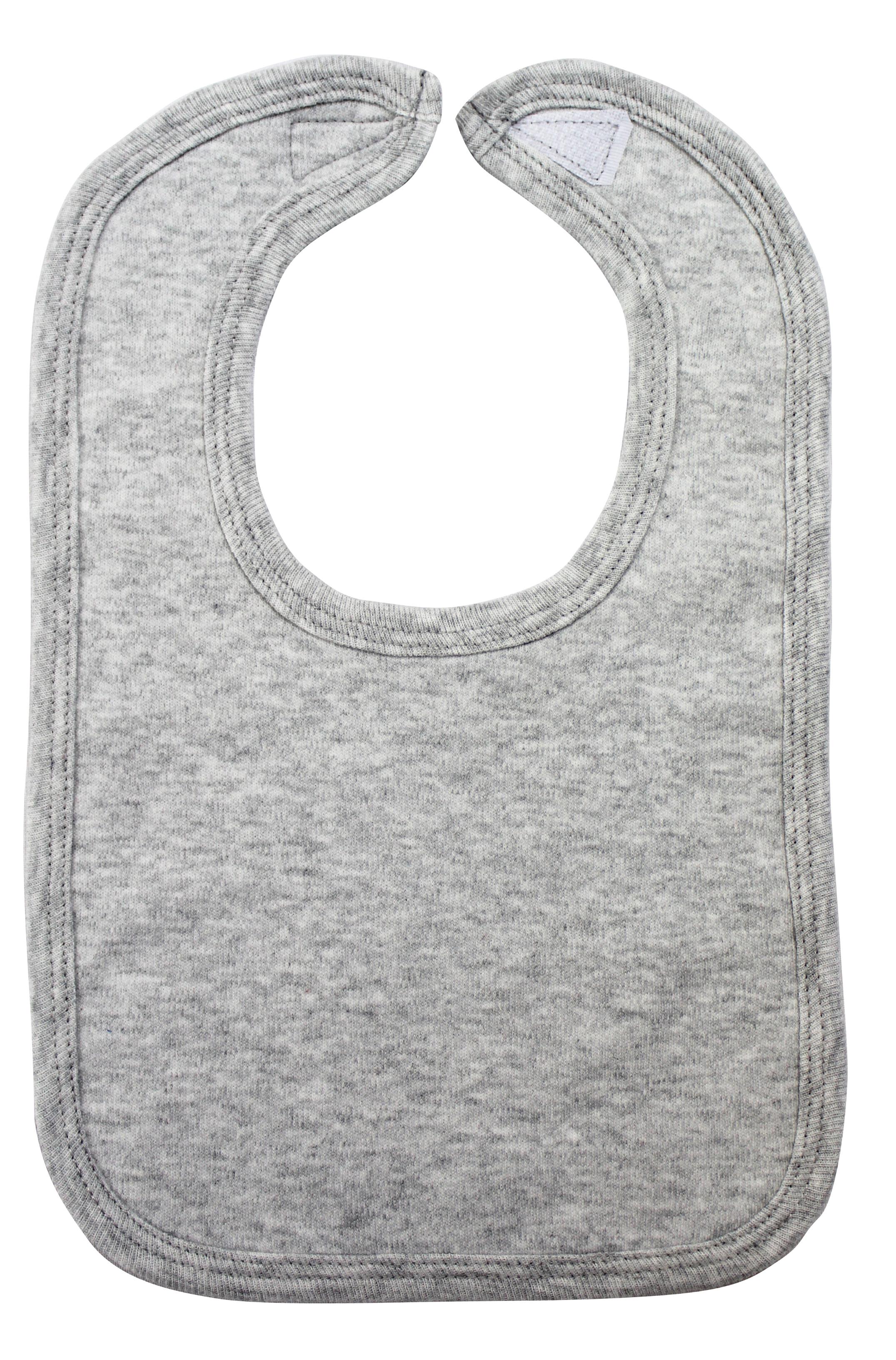 Heather Grey Interlock Bib 1023.grey - GreatEagleInc