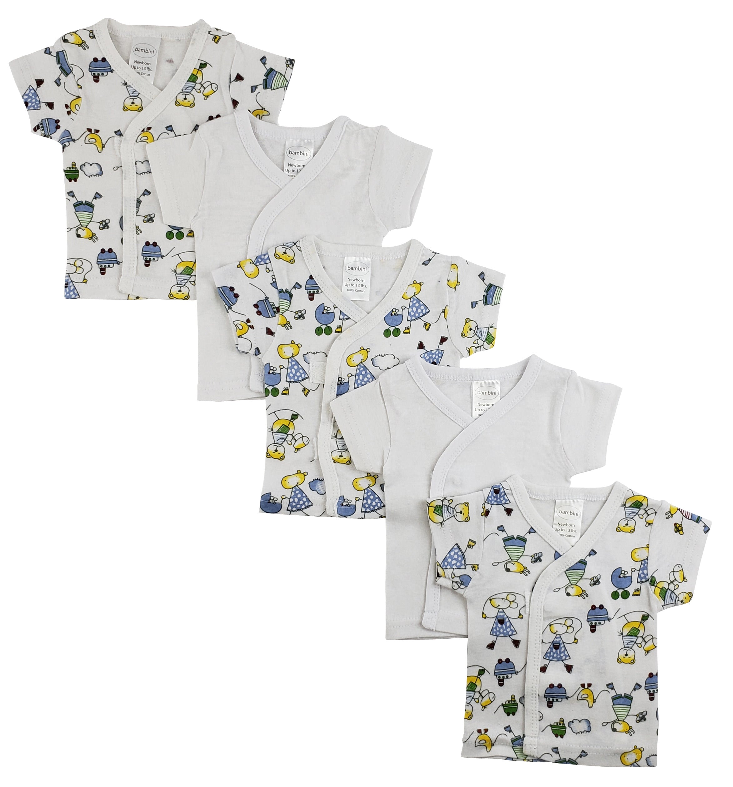 White Side Snap Short Sleeve Shirt - 5 Pack Cs_0203 - GreatEagleInc