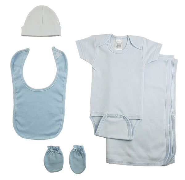Boys 5 Piece Blue  Set Cs_0188 - Infant Wear