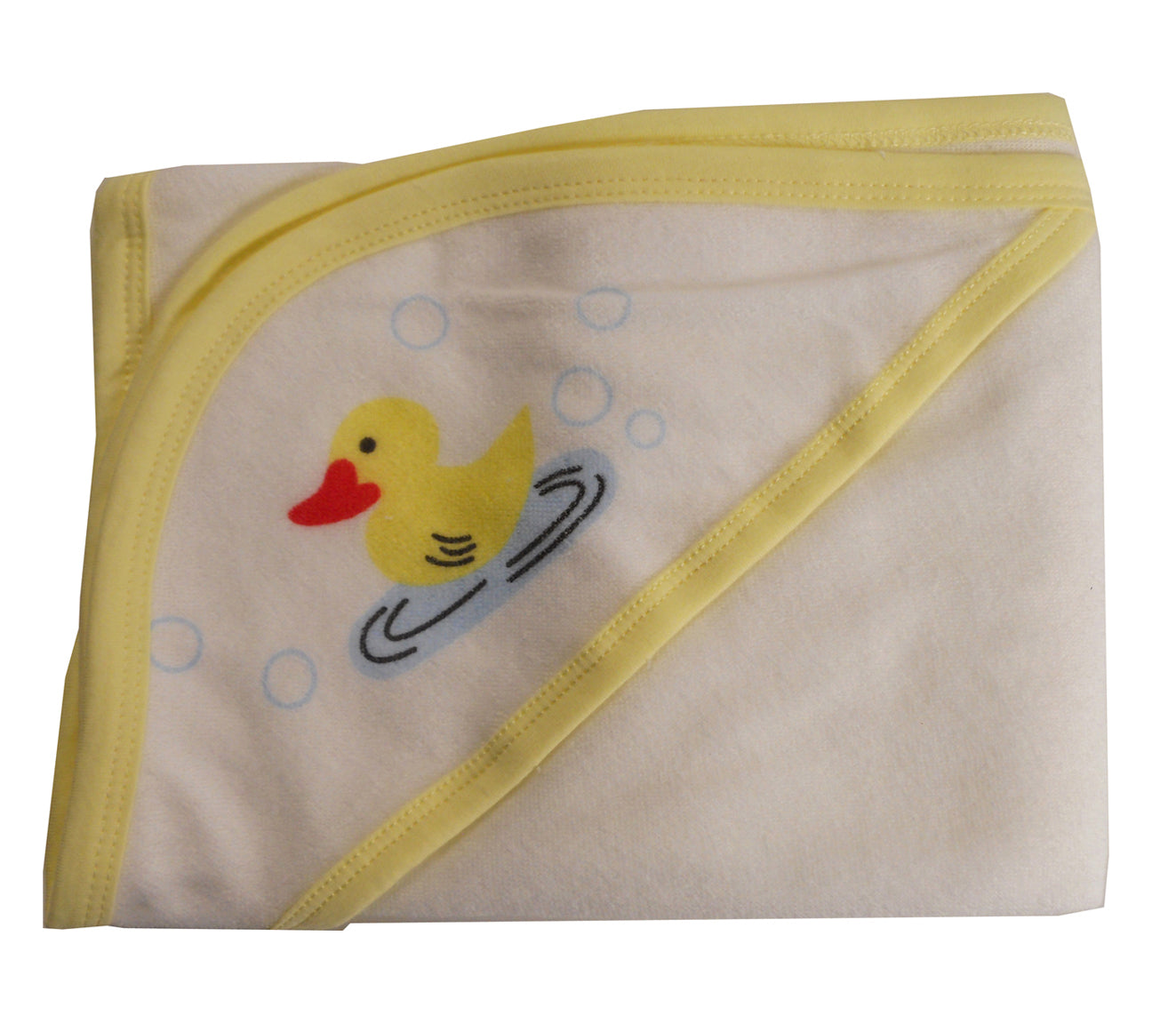 Hooded Towel With Yellow Binding And Screen Prints 021sy - GreatEagleInc