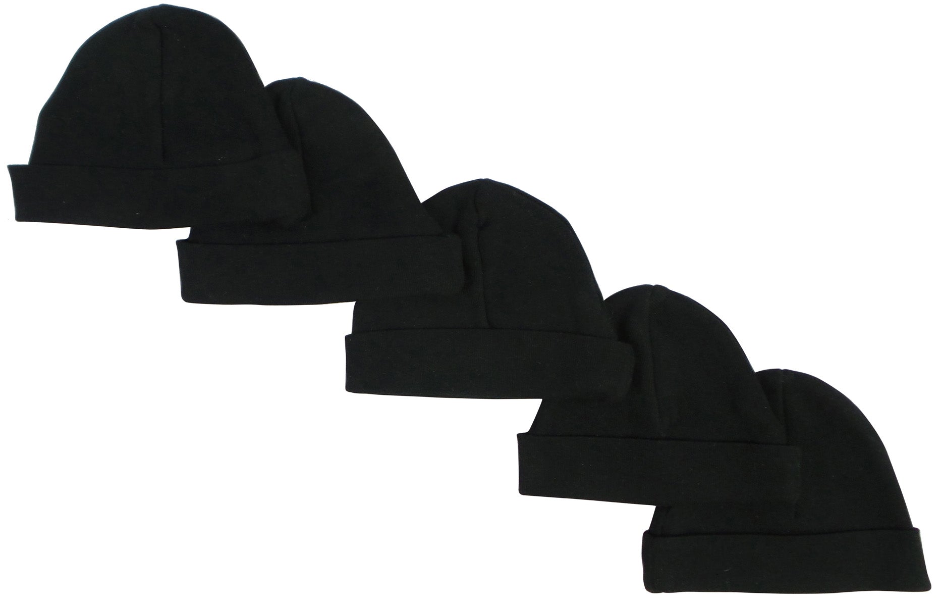 Black Baby Cap (pack Of 5) 031-black-5 - GreatEagleInc