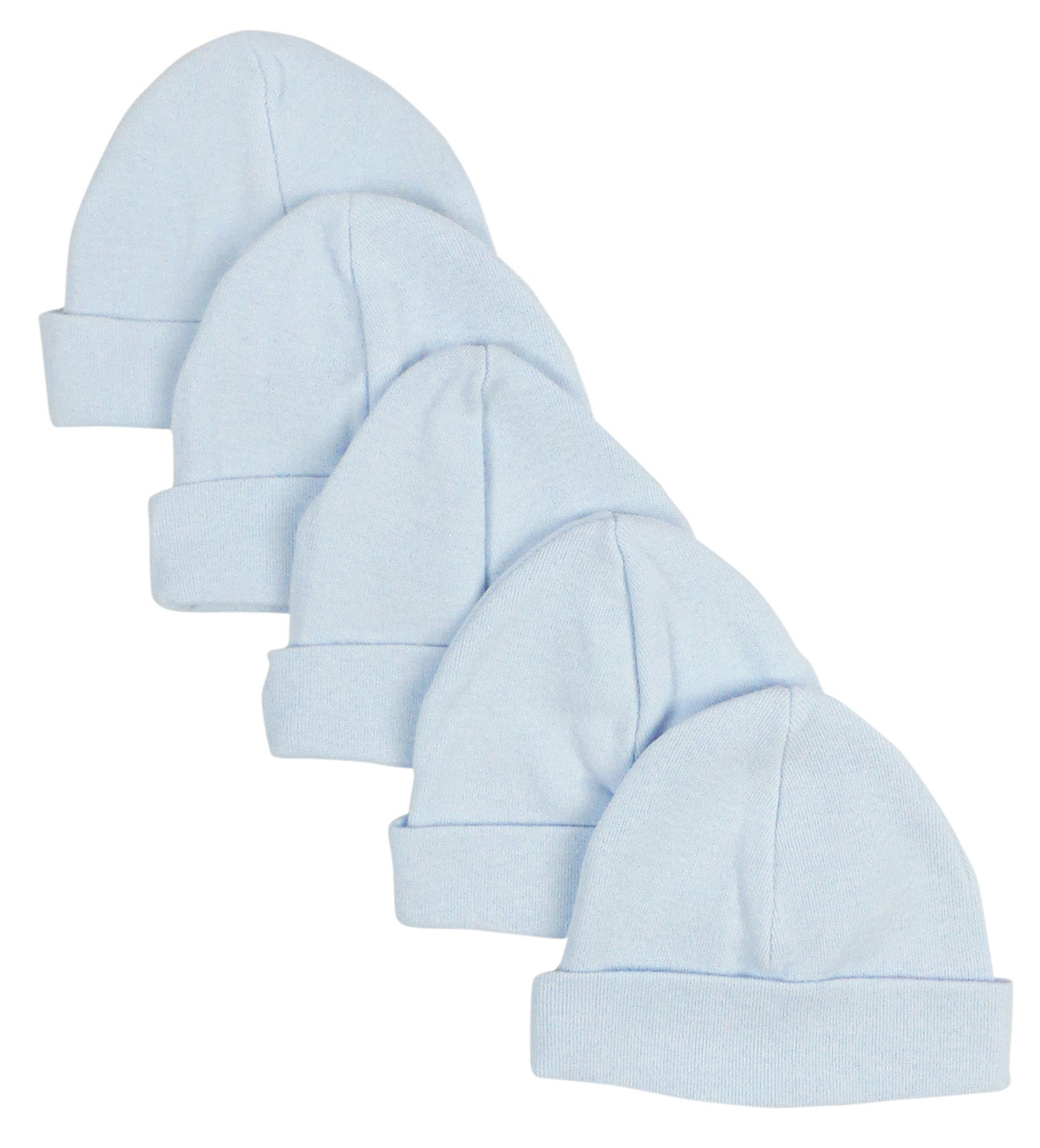 Blue Baby Cap (pack Of 5) 031-blue-5 - GreatEagleInc
