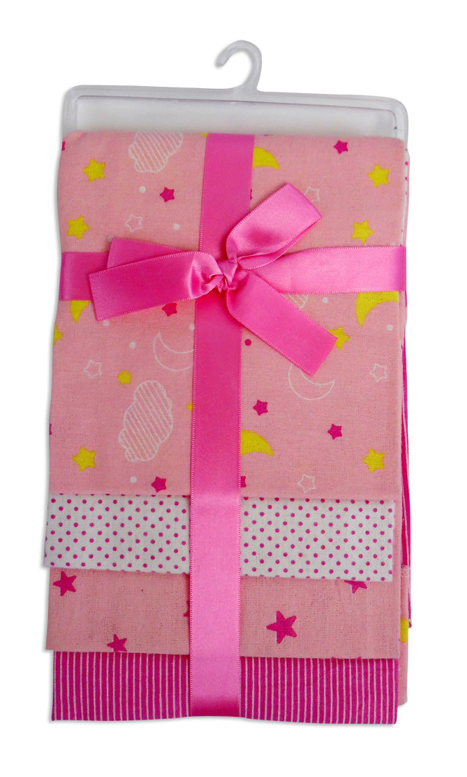 Pink Four Pack Receiving Blanket - 4 Pack  3211p - GreatEagleInc