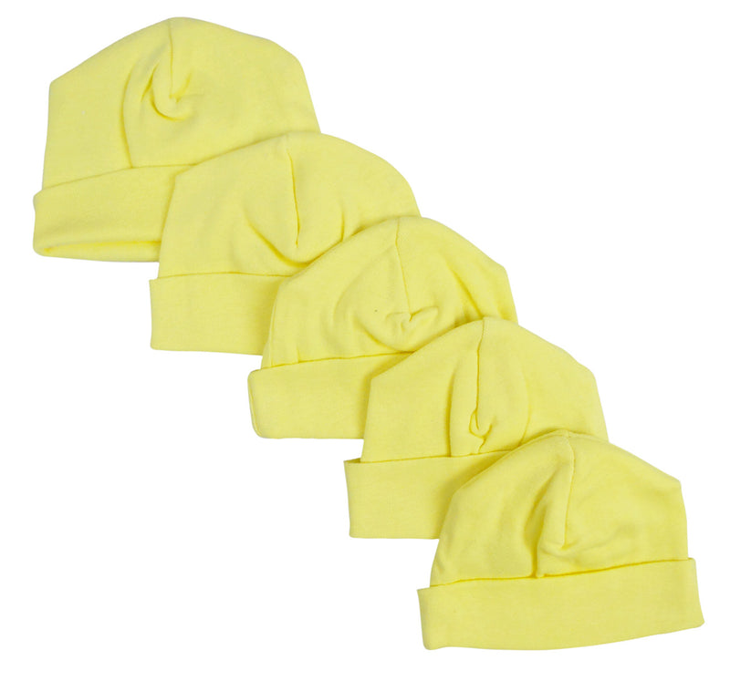 Yellow Baby Cap (pack Of 5) 031-yellow-5 - GreatEagleInc