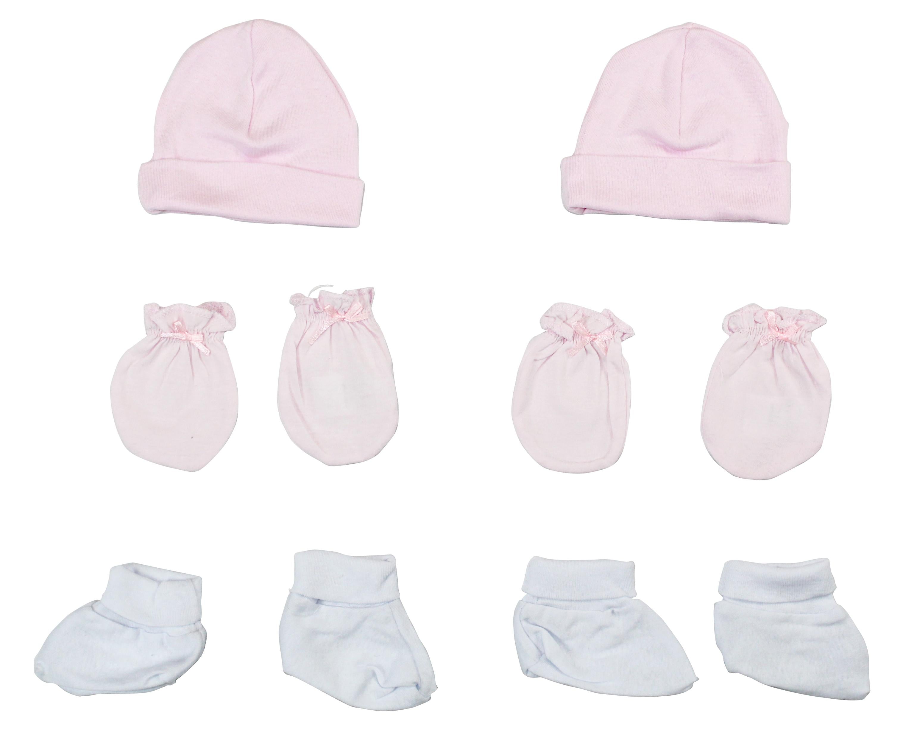 Girls Cap, Booties And Mittens 6 Piece  Set Ls_0052 - GreatEagleInc