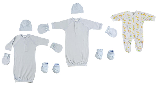 Preemie Boys Sleep-n-play, Gowns, Caps, Booties And Mittens Cs_0074 - GreatEagleInc