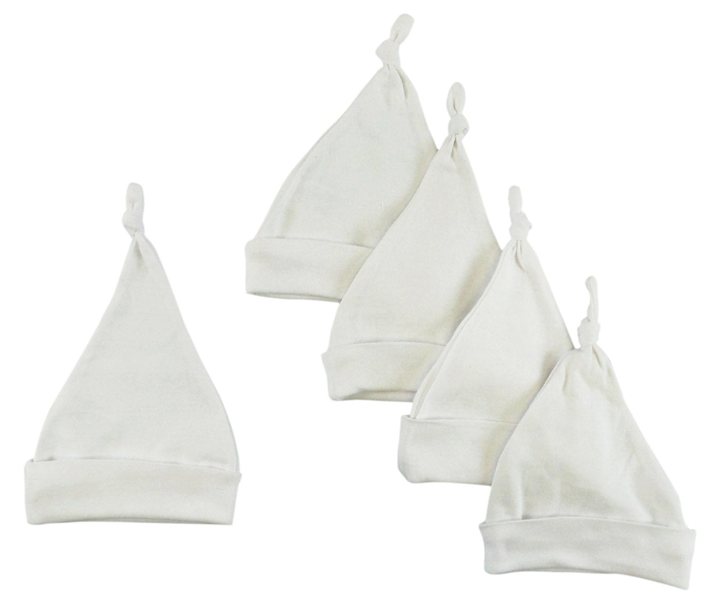White Knotted Baby Cap (pack Of 5) 1101-white-5 - GreatEagleInc