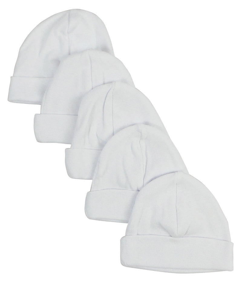 White Baby Cap (pack Of 5) 031-white-5 - GreatEagleInc