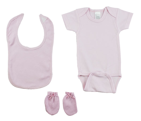 Pink 3 Piece Baby Clothes Set Cs_0178 - GreatEagleInc