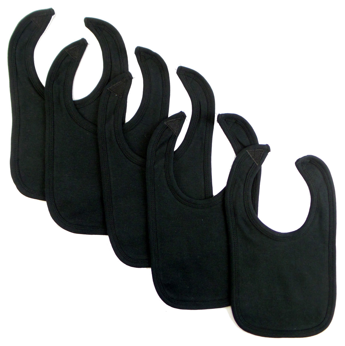 Black Interlock Bib (pack Of 5) 1023-bl-5 - GreatEagleInc