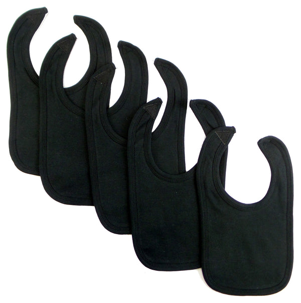Black Interlock Bib (pack Of 5) 1023-bl-5 - GreatEagleInc